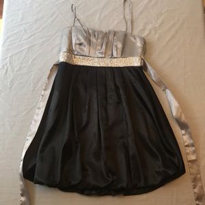 A gray and black dress